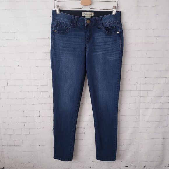 Democracy Ab Solution Skinny Jeans Size 6 Dark Wash Comfort Waist Stretch Denim - Picture 1 of 6